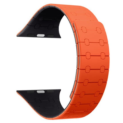 xDfind Contrasting Colors Magnetic Silicone Watch Band, For Apple Watch 42 / 44 / 45 / 46 / 49mm, For Apple Watch 38 / 40 / 41 / S10 42mm - DealBuddy
