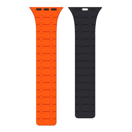 xDfind Contrasting Colors Magnetic Silicone Watch Band, For Apple Watch 42 / 44 / 45 / 46 / 49mm, For Apple Watch 38 / 40 / 41 / S10 42mm - DealBuddy