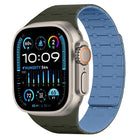 xDfind Contrasting Colors Magnetic Silicone Watch Band, For Apple Watch 42 / 44 / 45 / 46 / 49mm, For Apple Watch 38 / 40 / 41 / S10 42mm - DealBuddy