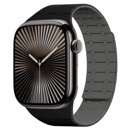 xDfind Contrasting Colors Magnetic Silicone Watch Band, For Apple Watch 42 / 44 / 45 / 46 / 49mm, For Apple Watch 38 / 40 / 41 / S10 42mm - DealBuddy
