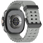 xDfind Black Buckle Ocean Solid Color Dual-row Hole Silicone Watch Band