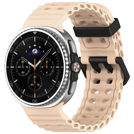 xDfind Black Buckle Ocean Solid Color Dual-row Hole Silicone Watch Band - DealBuddy