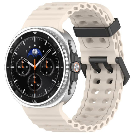 xDfind Black Buckle Ocean Solid Color Dual-row Hole Silicone Watch Band - DealBuddy