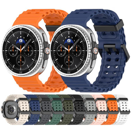 xDfind Black Buckle Ocean Solid Color Dual-row Hole Silicone Watch Band - DealBuddy