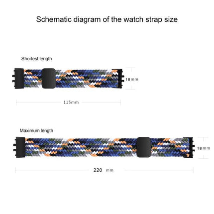 xDfind Magnetic Buckle Nylon Braided Watch Band