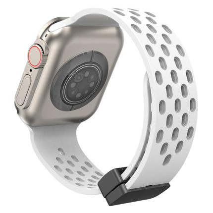 xDfind Magnetic Clasp Silicone Watch Band, For Apple Watch 42 / 44 / 45 / 46 / 49mm, For Apple Watch 38 / 40 / 41 / S10 42mm - DealBuddy
