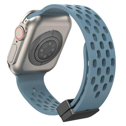 xDfind Magnetic Clasp Silicone Watch Band, For Apple Watch 42 / 44 / 45 / 46 / 49mm, For Apple Watch 38 / 40 / 41 / S10 42mm - DealBuddy