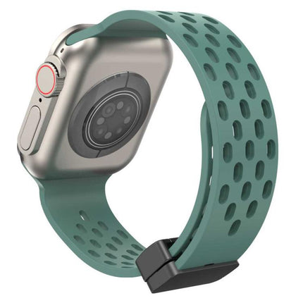 xDfind Magnetic Clasp Silicone Watch Band, For Apple Watch 42 / 44 / 45 / 46 / 49mm, For Apple Watch 38 / 40 / 41 / S10 42mm - DealBuddy