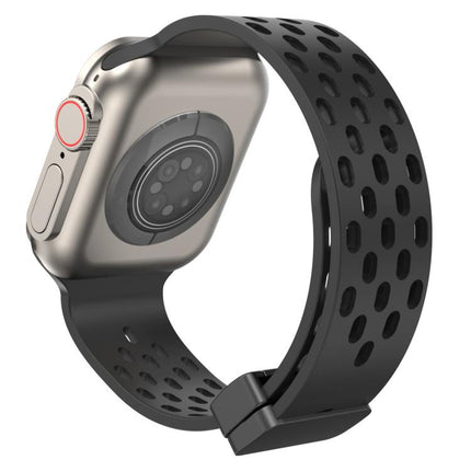 xDfind Magnetic Clasp Silicone Watch Band, For Apple Watch 42 / 44 / 45 / 46 / 49mm, For Apple Watch 38 / 40 / 41 / S10 42mm - DealBuddy