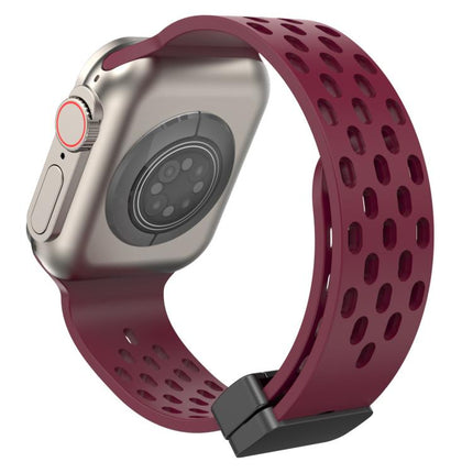 xDfind Magnetic Clasp Silicone Watch Band, For Apple Watch 42 / 44 / 45 / 46 / 49mm, For Apple Watch 38 / 40 / 41 / S10 42mm - DealBuddy