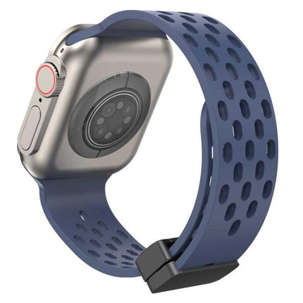 xDfind Magnetic Clasp Silicone Watch Band, For Apple Watch 42 / 44 / 45 / 46 / 49mm, For Apple Watch 38 / 40 / 41 / S10 42mm - DealBuddy