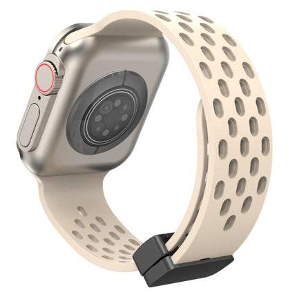 xDfind Magnetic Clasp Silicone Watch Band, For Apple Watch 42 / 44 / 45 / 46 / 49mm, For Apple Watch 38 / 40 / 41 / S10 42mm - DealBuddy