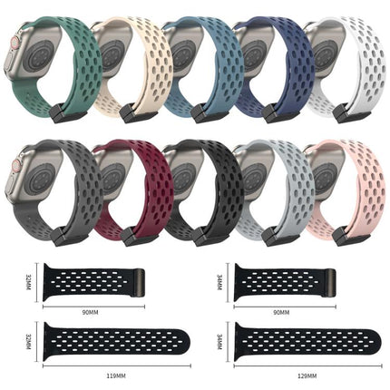 xDfind Magnetic Clasp Silicone Watch Band, For Apple Watch 42 / 44 / 45 / 46 / 49mm, For Apple Watch 38 / 40 / 41 / S10 42mm - DealBuddy