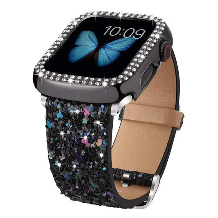 xDfind Glitter Sequins Leather Watch Band - DealBuddy