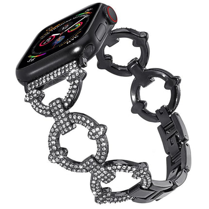 xDfind O-shaped Diamond Metal Watch Band, For Apple Watch 42 / 44 / 45 / 46 / 49mm, For Apple Watch 38 / 40 / 41 / S10 42mm - DealBuddy