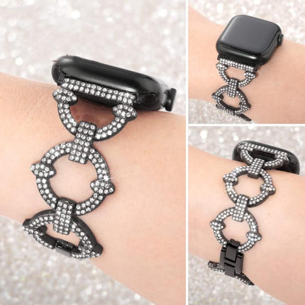 xDfind O-shaped Diamond Metal Watch Band, For Apple Watch 42 / 44 / 45 / 46 / 49mm, For Apple Watch 38 / 40 / 41 / S10 42mm - DealBuddy