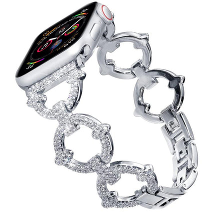 xDfind O-shaped Diamond Metal Watch Band, For Apple Watch 42 / 44 / 45 / 46 / 49mm, For Apple Watch 38 / 40 / 41 / S10 42mm - DealBuddy