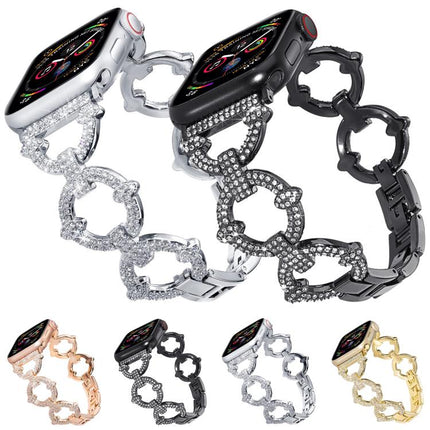 xDfind O-shaped Diamond Metal Watch Band, For Apple Watch 42 / 44 / 45 / 46 / 49mm, For Apple Watch 38 / 40 / 41 / S10 42mm - DealBuddy