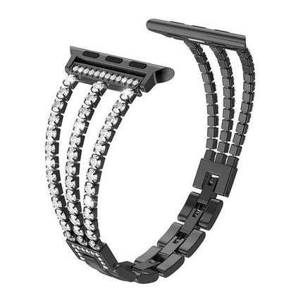 xDfind Three Diamond Metal Watch Band, For Apple Watch 42 / 44 / 45 / 46 / 49mm, For Apple Watch 38 / 40 / 41 / S10 42mm - DealBuddy