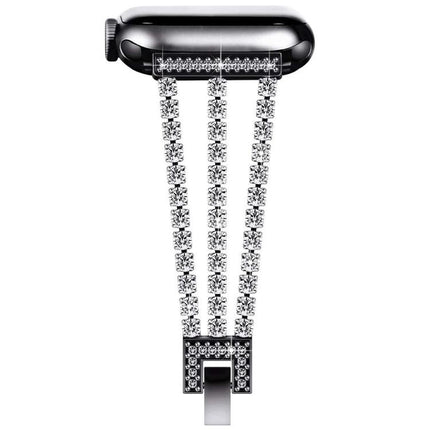 xDfind Three Diamond Metal Watch Band, For Apple Watch 42 / 44 / 45 / 46 / 49mm, For Apple Watch 38 / 40 / 41 / S10 42mm - DealBuddy