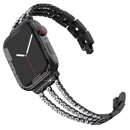 xDfind Three Diamond Metal Watch Band, For Apple Watch 42 / 44 / 45 / 46 / 49mm, For Apple Watch 38 / 40 / 41 / S10 42mm - DealBuddy