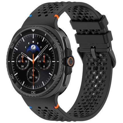 xDfind Alloy Black Buckle Honeycomb Breathable Silicone Watch Band, For Samsung Galaxy Watch8 / Watch8 Classic - DealBuddy