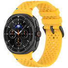 xDfind Alloy Black Buckle Honeycomb Breathable Silicone Watch Band, For Samsung Galaxy Watch8 / Watch8 Classic - DealBuddy