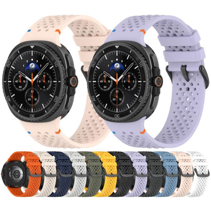 xDfind Alloy Black Buckle Honeycomb Breathable Silicone Watch Band, For Samsung Galaxy Watch8 / Watch8 Classic - DealBuddy