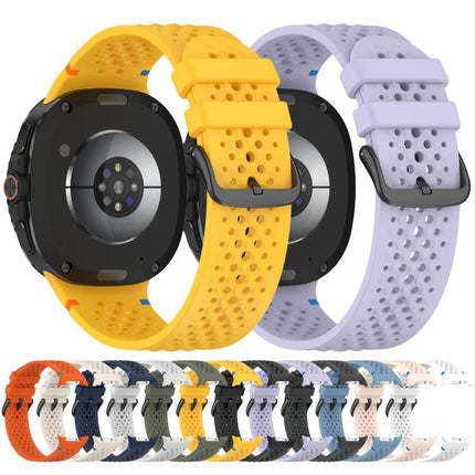 xDfind Alloy Black Buckle Honeycomb Breathable Silicone Watch Band, For Samsung Galaxy Watch8 / Watch8 Classic - DealBuddy