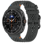 xDfind Ladder Black Buckle Honeycomb Breathable Silicone Watch Band