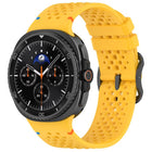 xDfind Ladder Black Buckle Honeycomb Breathable Silicone Watch Band