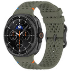 xDfind Ladder Black Buckle Honeycomb Breathable Silicone Watch Band