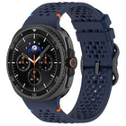 xDfind Ladder Black Buckle Honeycomb Breathable Silicone Watch Band