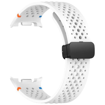 xDfind Magnetic Black Buckle Honeycomb Breathable Silicone Watch Band - DealBuddy