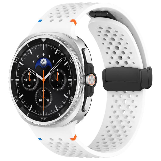 xDfind Magnetic Black Buckle Honeycomb Breathable Silicone Watch Band - DealBuddy