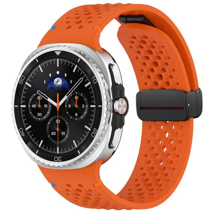 xDfind Magnetic Black Buckle Honeycomb Breathable Silicone Watch Band