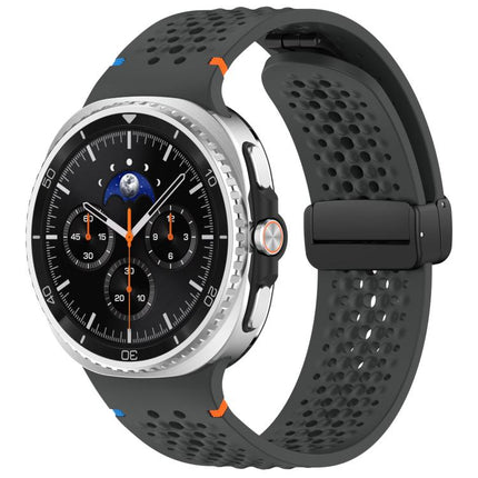 xDfind Magnetic Black Buckle Honeycomb Breathable Silicone Watch Band - DealBuddy