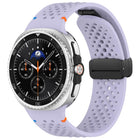 xDfind Magnetic Black Buckle Honeycomb Breathable Silicone Watch Band