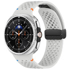 xDfind Magnetic Black Buckle Honeycomb Breathable Silicone Watch Band - DealBuddy