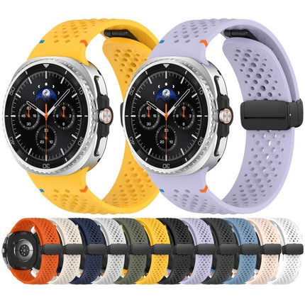 xDfind Magnetic Black Buckle Honeycomb Breathable Silicone Watch Band - DealBuddy