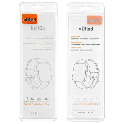 xDfind Magnetic Black Buckle Honeycomb Breathable Silicone Watch Band
