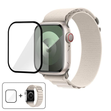 Buckle Loop Nylon Watch Band with 3D Curved Film, For Apple Watch Series 10 46mm - DealBuddy