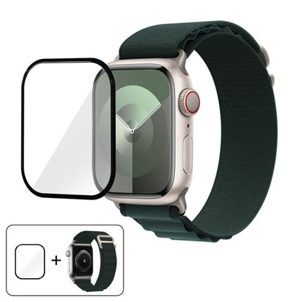 Buckle Loop Nylon Watch Band with 3D Curved Film, For Apple Watch Series 10 42mm - DealBuddy