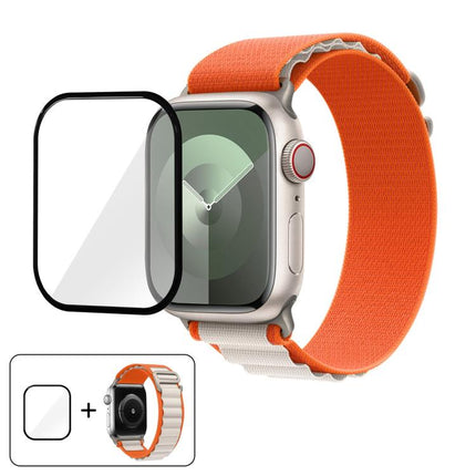 Buckle Loop Nylon Watch Band with 3D Curved Film, For Apple Watch Series 45mm - DealBuddy