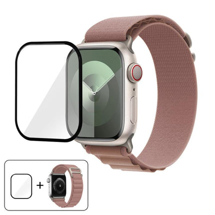 Buckle Loop Nylon Watch Band with 3D Curved Film, For Apple Watch Series 45mm - DealBuddy