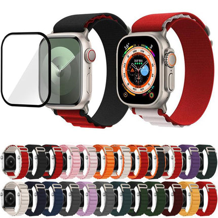 Buckle Loop Nylon Watch Band with 3D Curved Film, For Apple Watch Series 10 42mm - DealBuddy