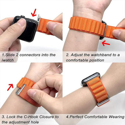 Buckle Loop Nylon Watch Band with 3D Curved Film, For Apple Watch Series 45mm - DealBuddy