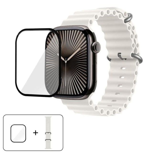 Ocean Silicone Watch Band with 3D Curved Film - DealBuddy