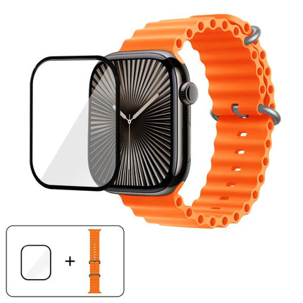 Ocean Silicone Watch Band with 3D Curved Film - DealBuddy