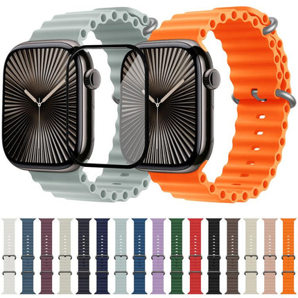 Ocean Silicone Watch Band with 3D Curved Film - DealBuddy